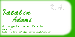 katalin adami business card